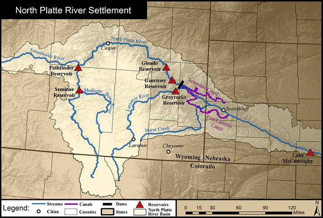 North Platte River Settlement Map