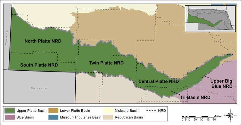 Image depicting the Upper Platte Basin, including its NRDs