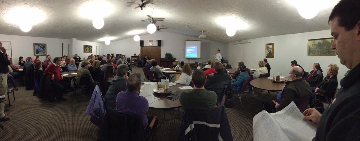 Cass County Flood Risk meeting room full of people