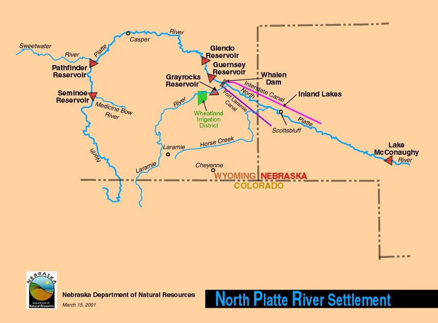 35 North Platte River Map Maps Database Source