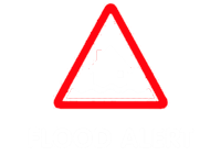 flood alert triangle warning icon