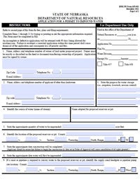 Permit to impound water form